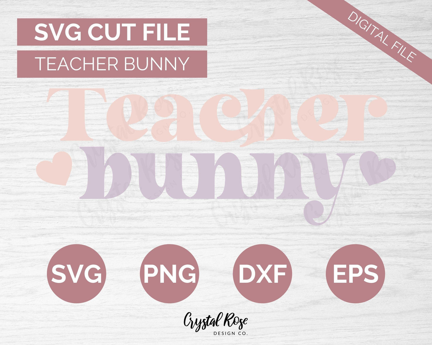 Teacher Bunny SVG, Easter SVG, Digital Download, Cricut, Silhouette, Glowforge (includes svg/png/dxf/eps)