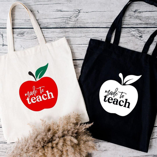 Made to Teach Tote Bag - Crystal Rose Design Co.