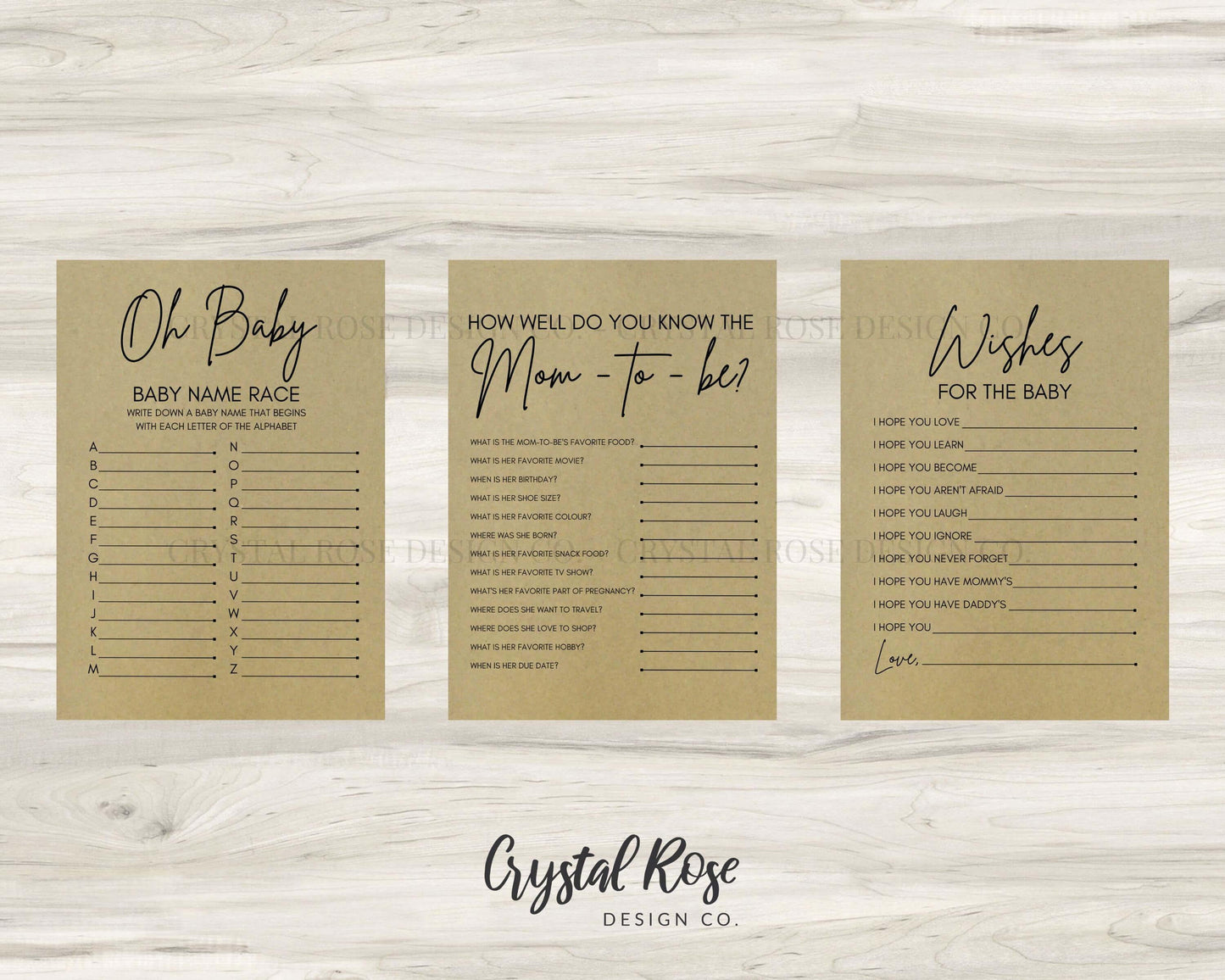 Rustic Baby Shower Games | Baby Shower Games Bundle | Baby Shower Games | Printable Baby Shower Games