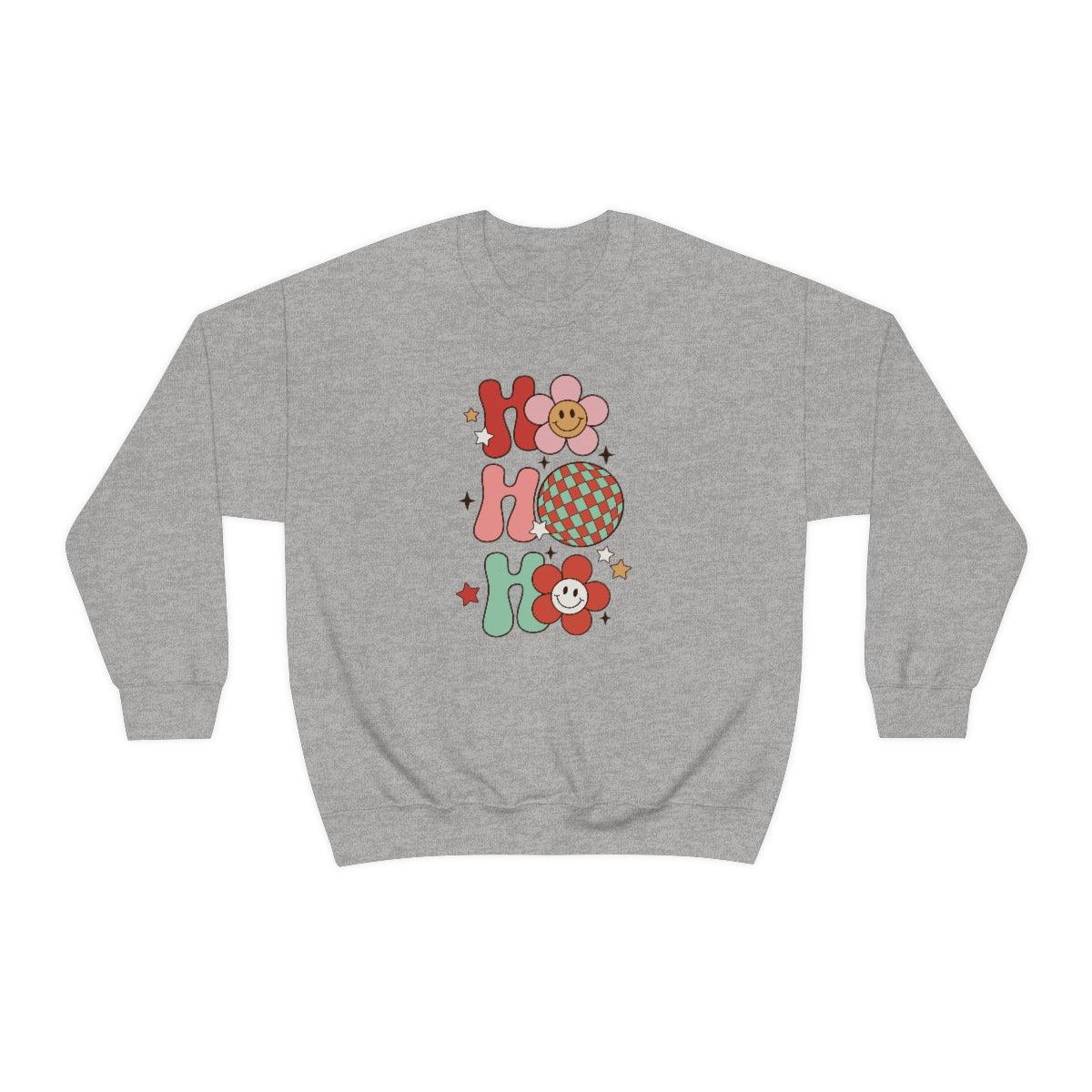 Retro Ho Ho Ho Christmas Crewneck Sweater - Crystal Rose Design Co.