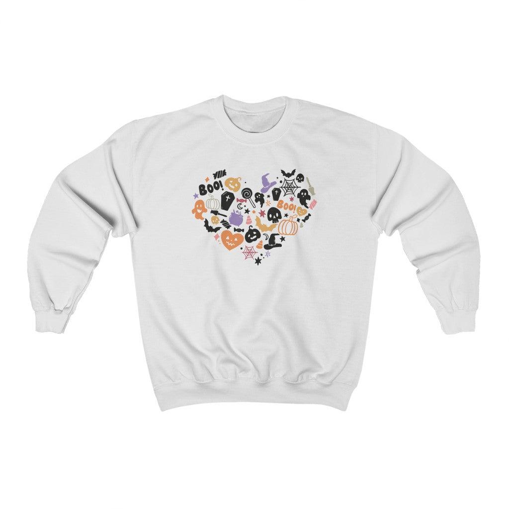 Halloween Heart Crewneck Sweatshirt - Crystal Rose Design Co.