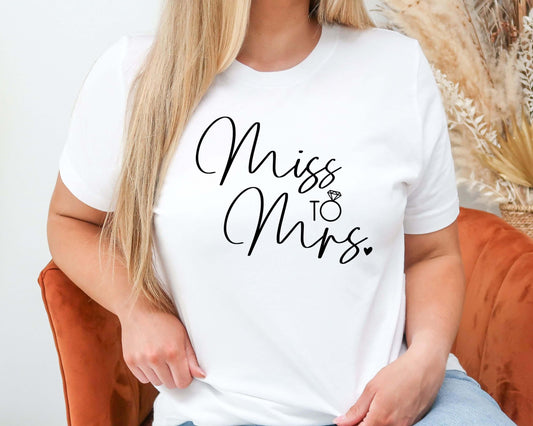 Miss to Mrs Short Sleeve Tee - Crystal Rose Design Co.