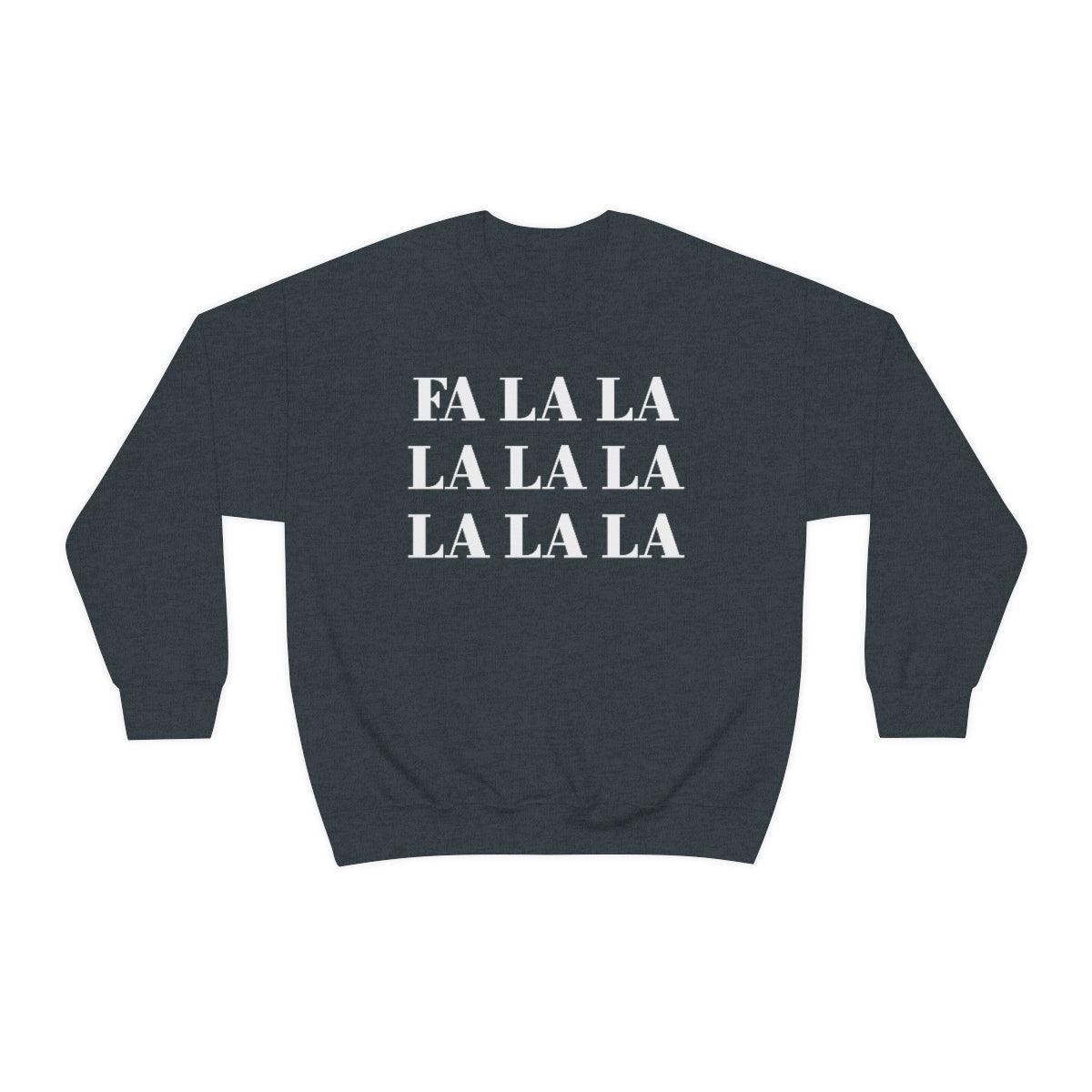 Fa La La Christmas Crewneck Sweater - Crystal Rose Design Co.