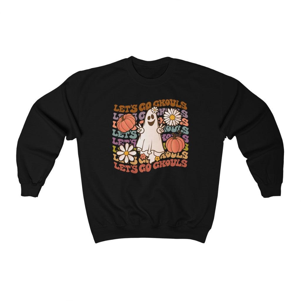 Let's Go Ghouls Halloween Crewneck Sweatshirt - Crystal Rose Design Co.