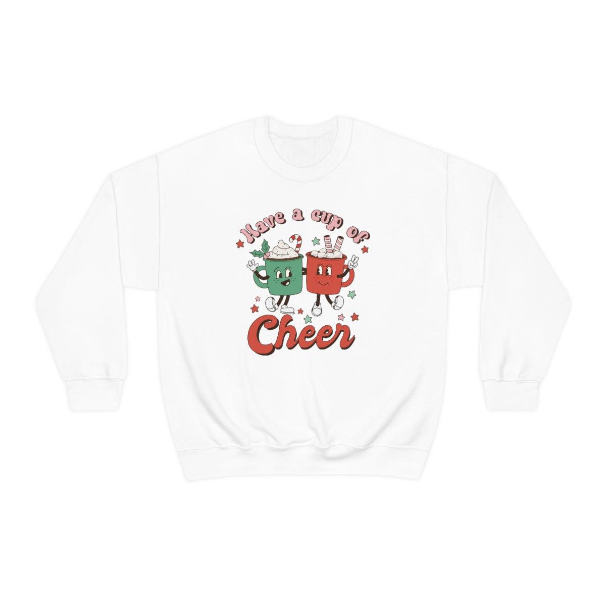 Retro Have a Cup of Christmas Cheer Christmas Crewneck Sweater