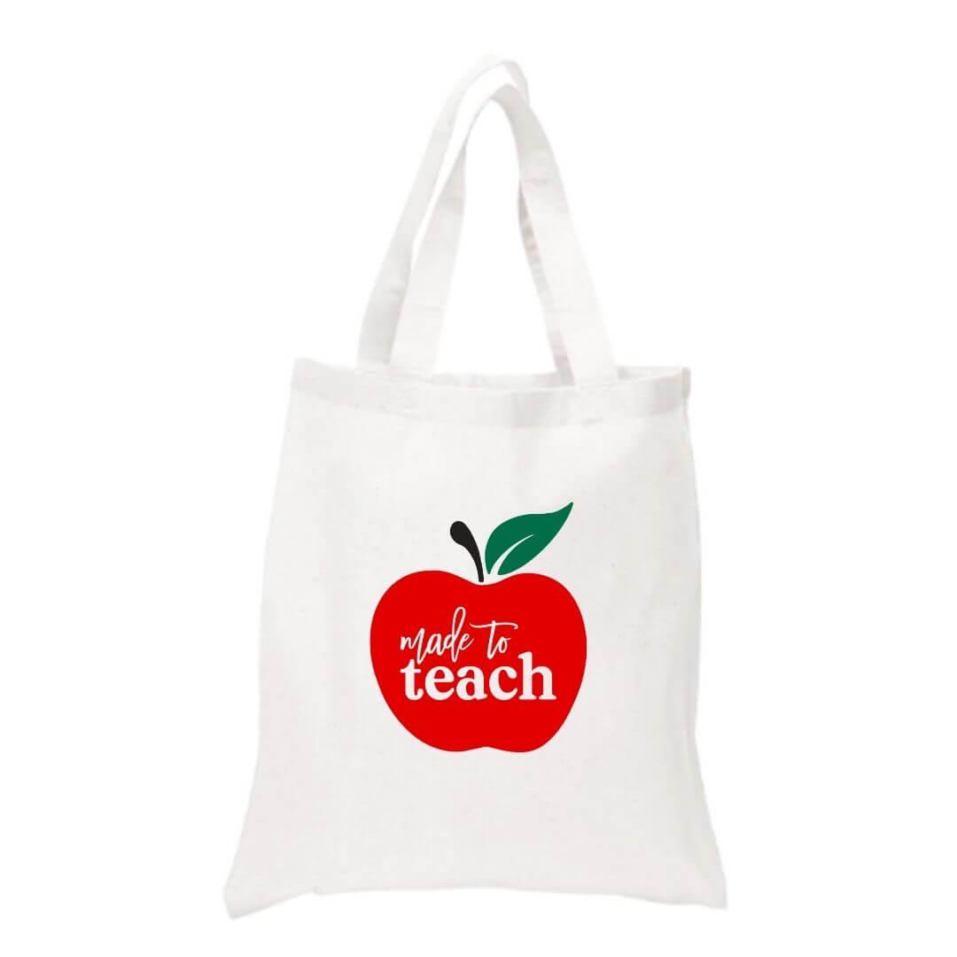 Made to Teach Tote Bag - Crystal Rose Design Co.