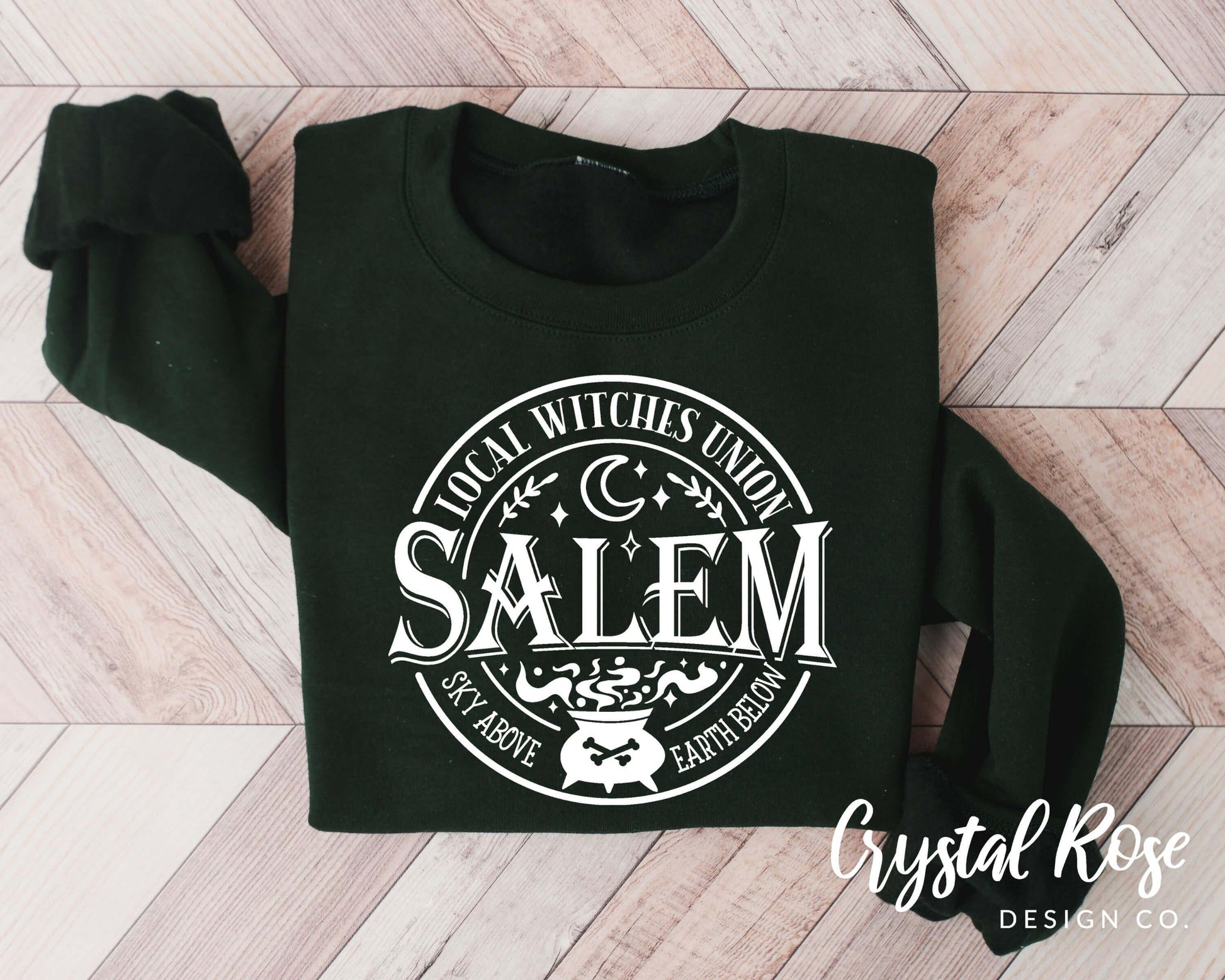 Salem Witches Union Halloween Crewneck Sweatshirt - Crystal Rose Design Co.