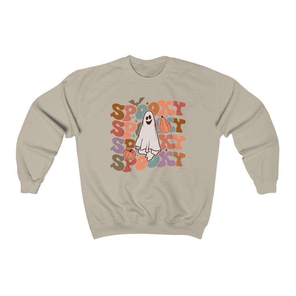 Spooky Ghost Halloween Crewneck Sweatshirt - Crystal Rose Design Co.