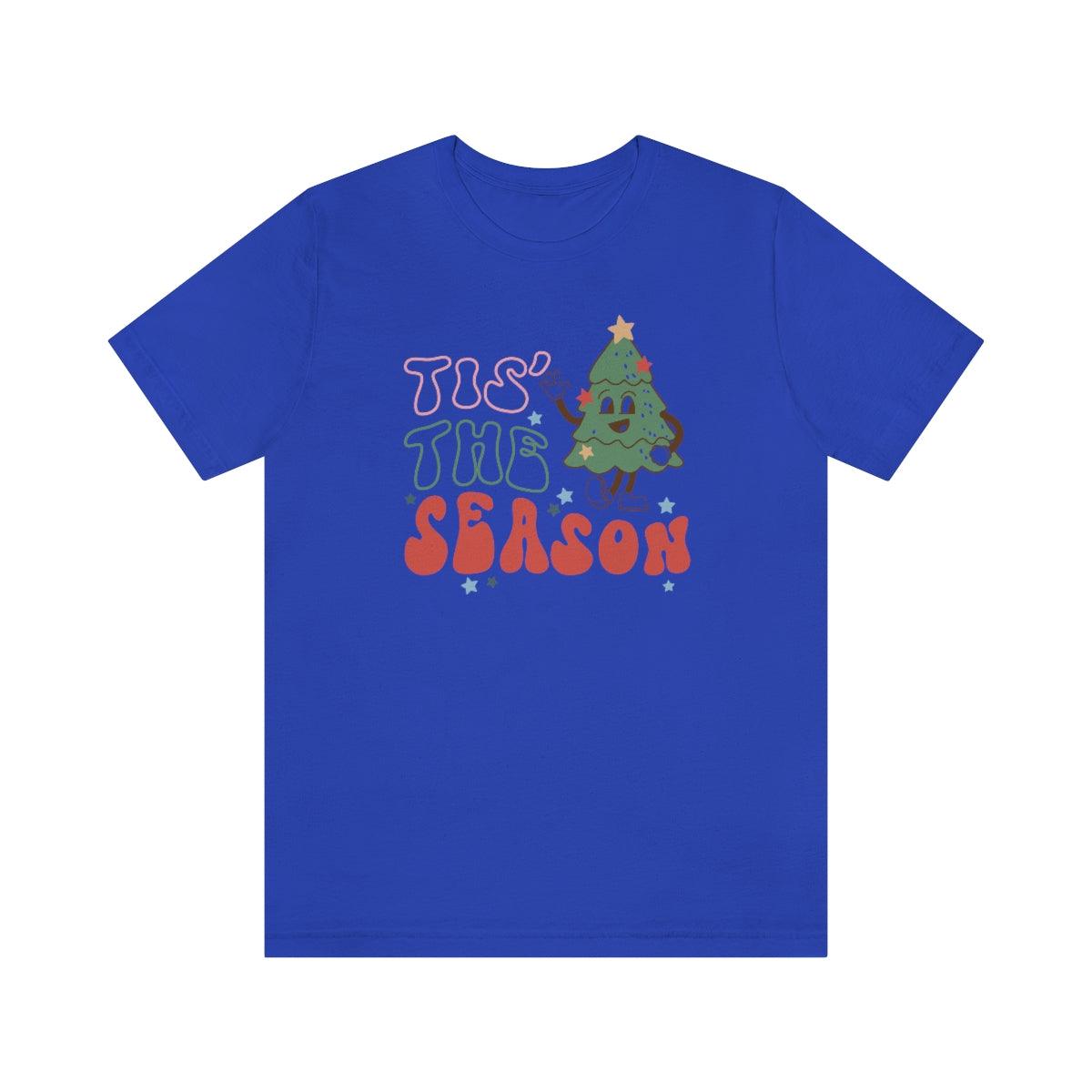 Retro Tis The Season Christmas Shirt Short Sleeve Tee