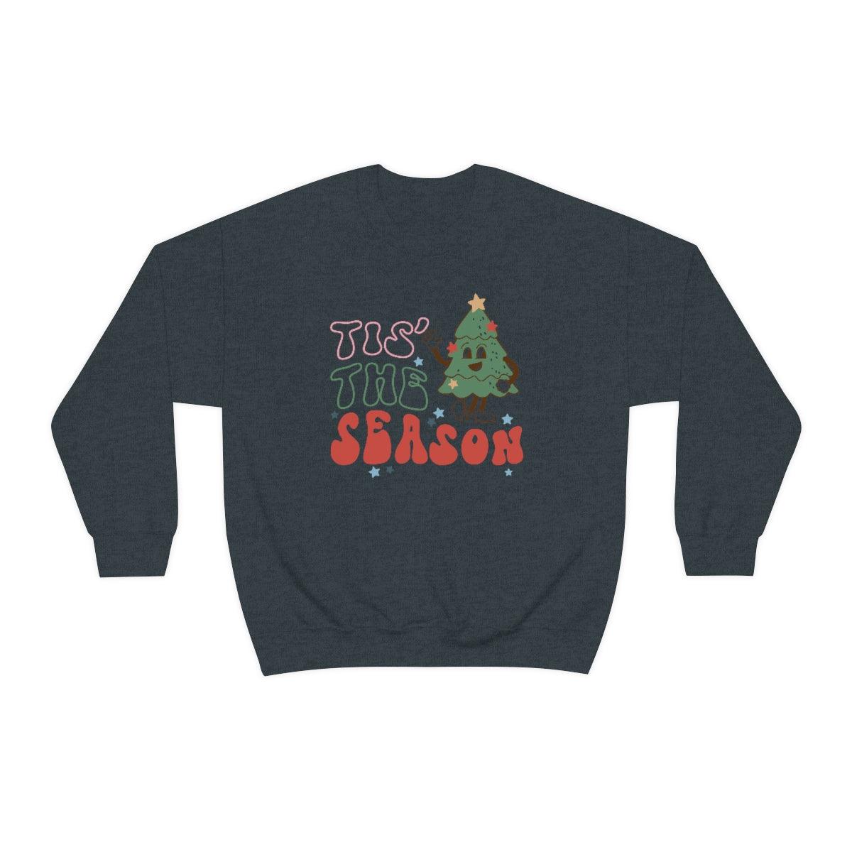 Retro Tis The Season Christmas Crewneck Sweater