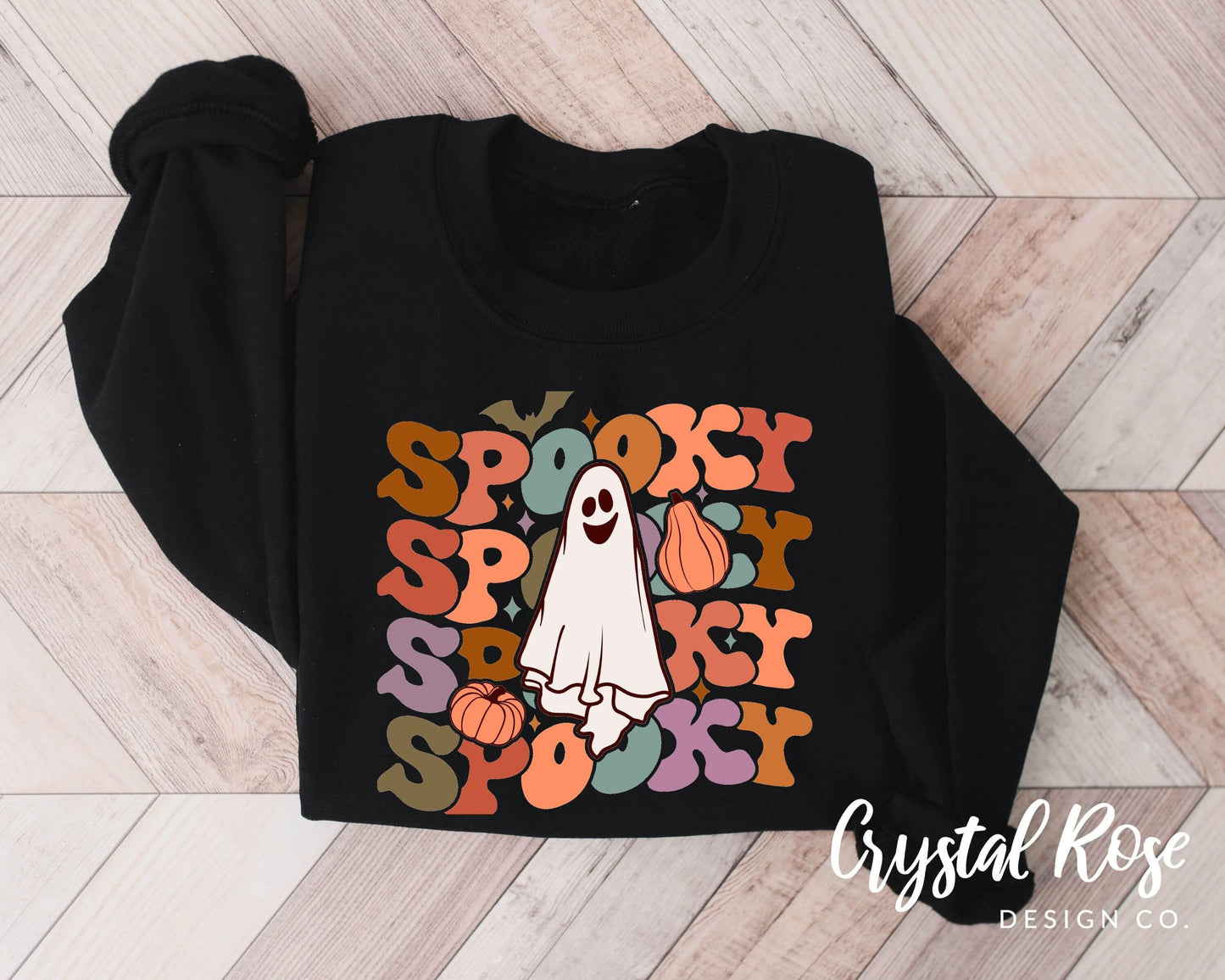 Spooky Ghost Halloween Crewneck Sweatshirt