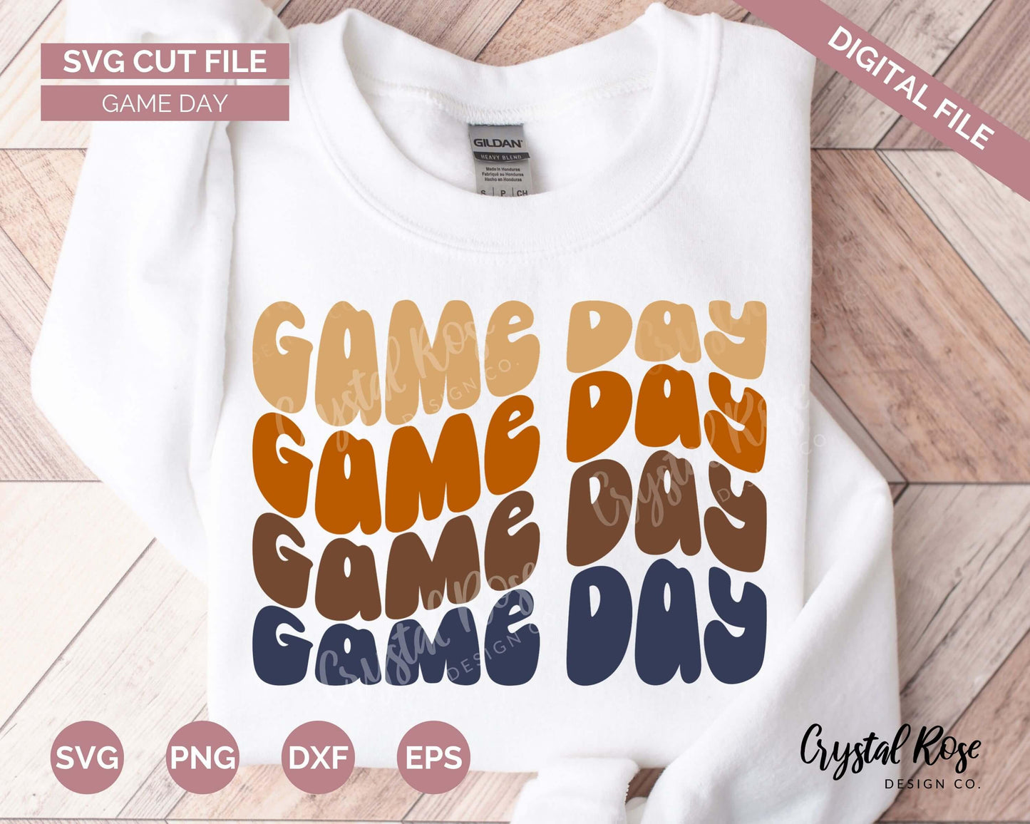 Game Day SVG, Fall SVG, Digital Download, Cricut, Silhouette, Glowforge (includes svg/png/dxf/eps) - Crystal Rose Design Co.