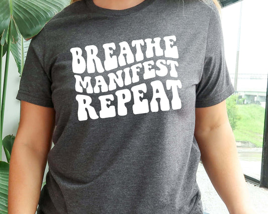Breathe Manifest Repeat Short Sleeve Tee