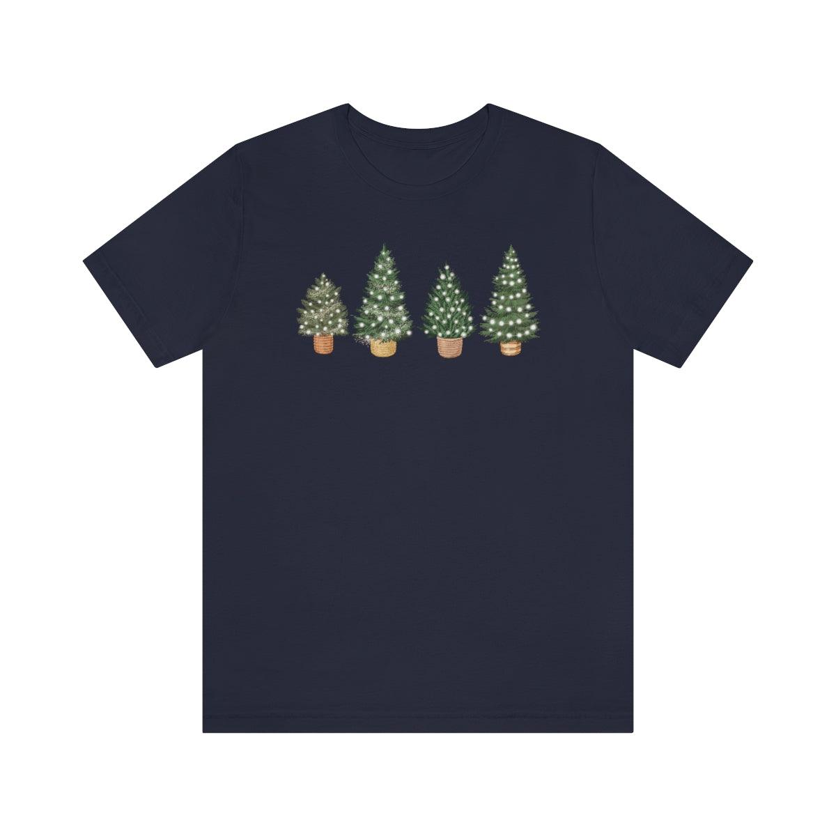 Christmas Tree Lights Christmas Shirt Short Sleeve Tee