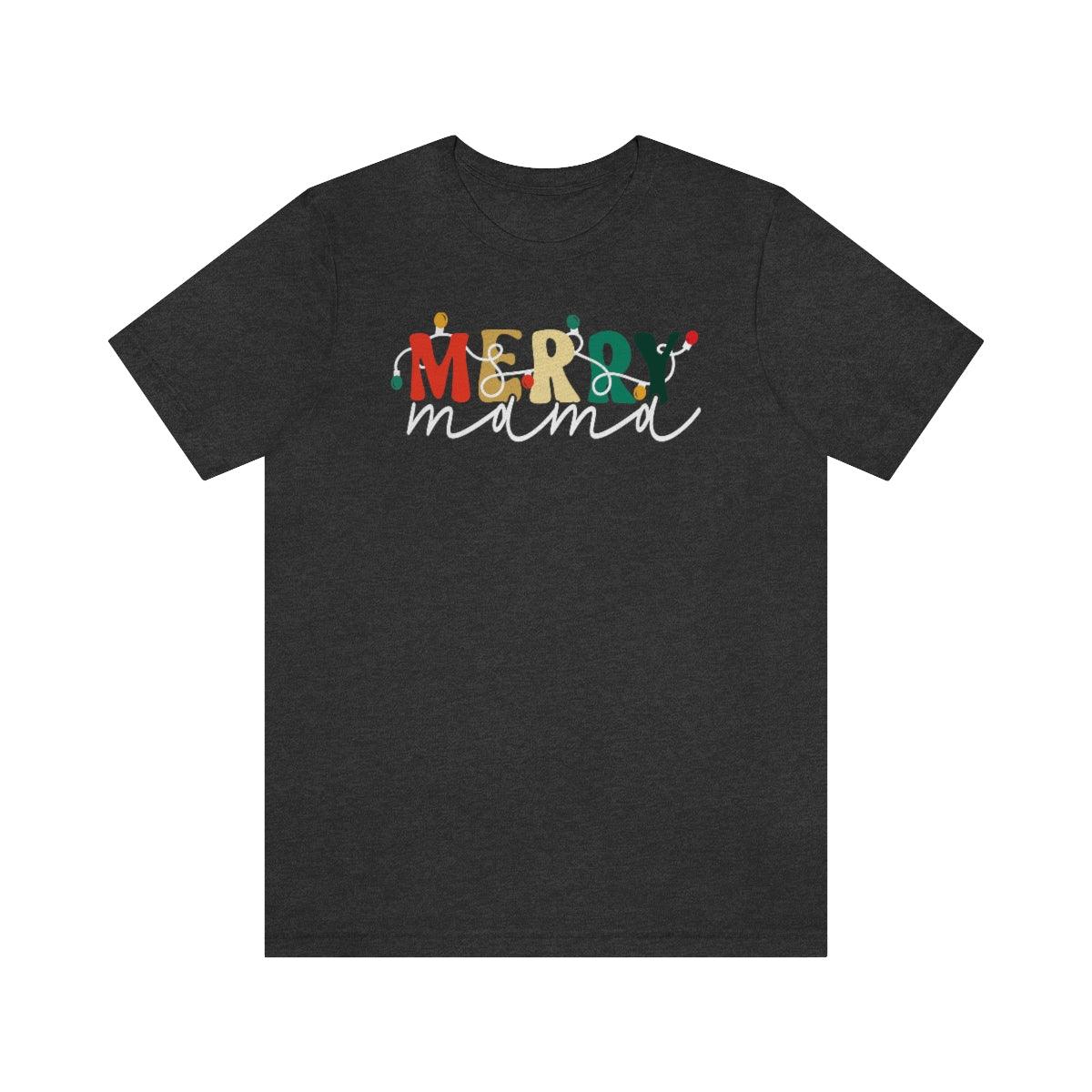 Retro Merry Mama Christmas Shirt Short Sleeve Tee