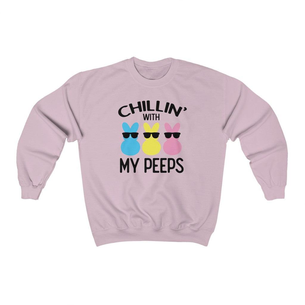 Chillin' With My Peeps Crewneck Sweatshirt - Crystal Rose Design Co.