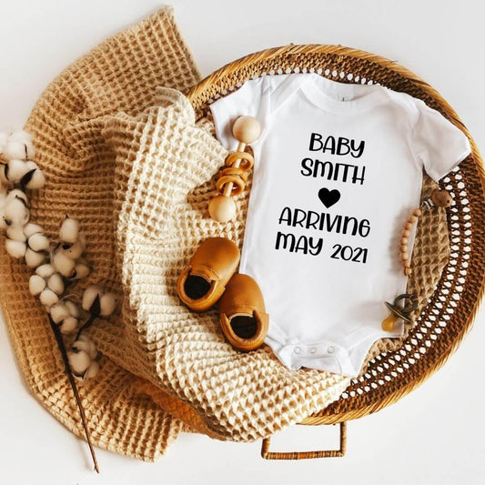 Personalized Baby Arrival Announcement Onesie