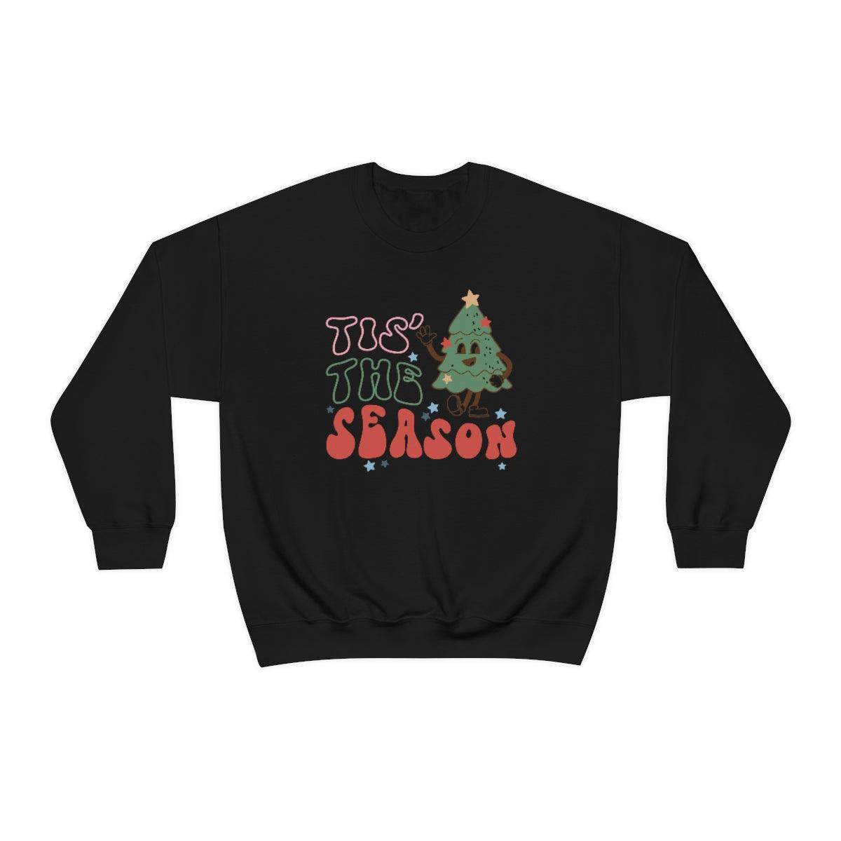 Retro Tis The Season Christmas Crewneck Sweater - Crystal Rose Design Co.