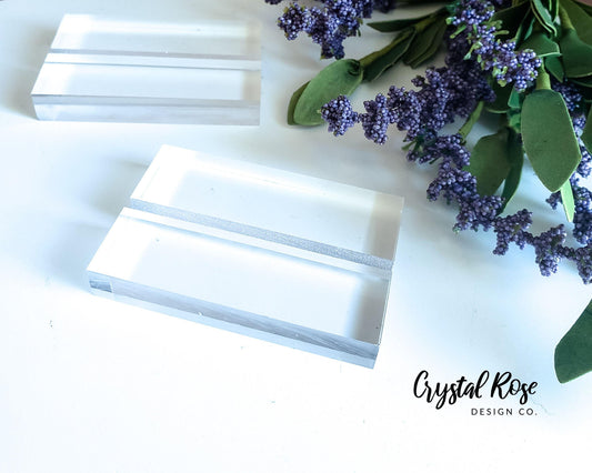 Clear Acrylic Sign Holder - Crystal Rose Design Co.