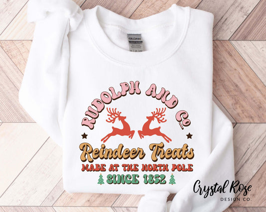 Rudolph and Co Christmas Crewneck Sweater - Crystal Rose Design Co.
