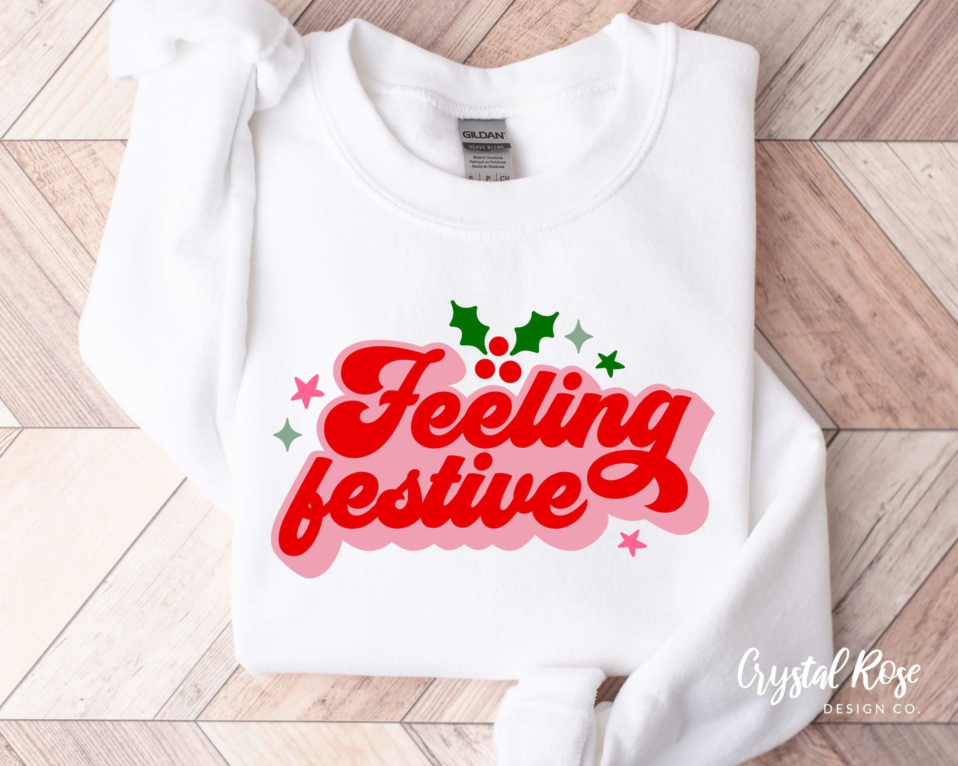 Retro Feeling Festive Christmas Crewneck Sweater - Crystal Rose Design Co.