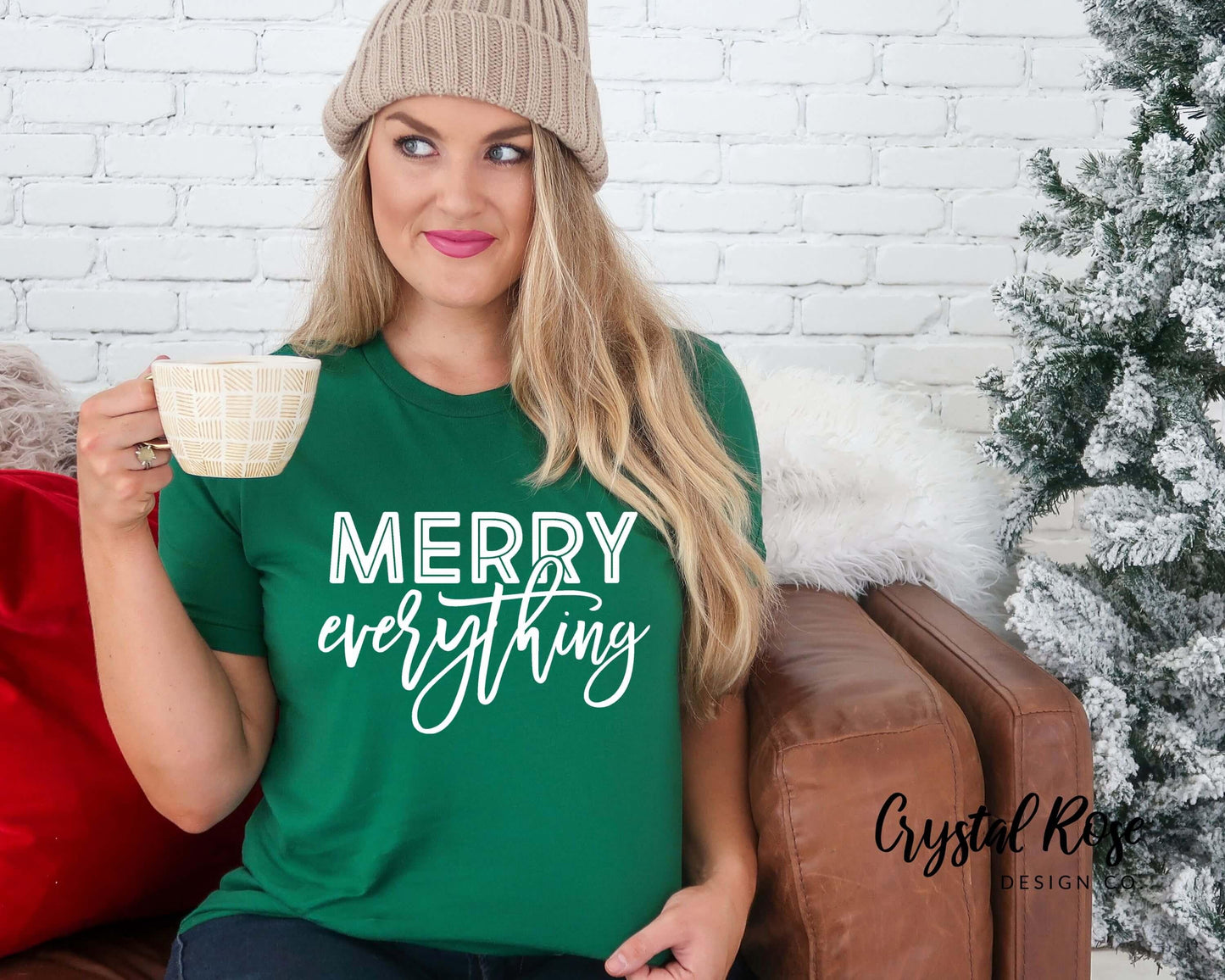 Merry Everything Christmas Shirt Short Sleeve Tee - Crystal Rose Design Co.