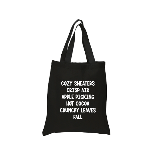 Cozy Sweaters Crisp Air Tote Canvas Bag - Crystal Rose Design Co.