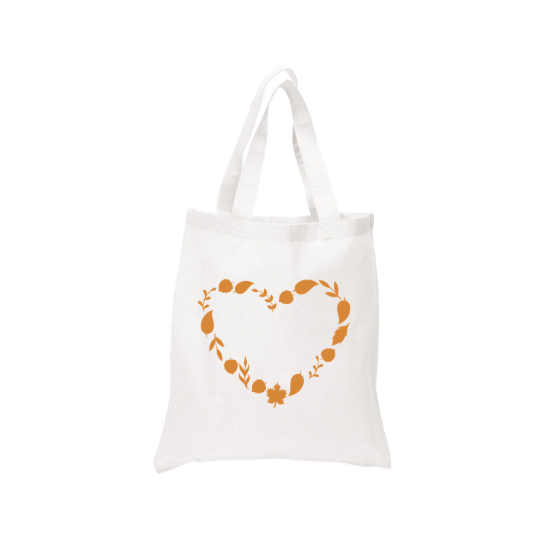 Fall Heart Tote Canvas Bag - Crystal Rose Design Co.