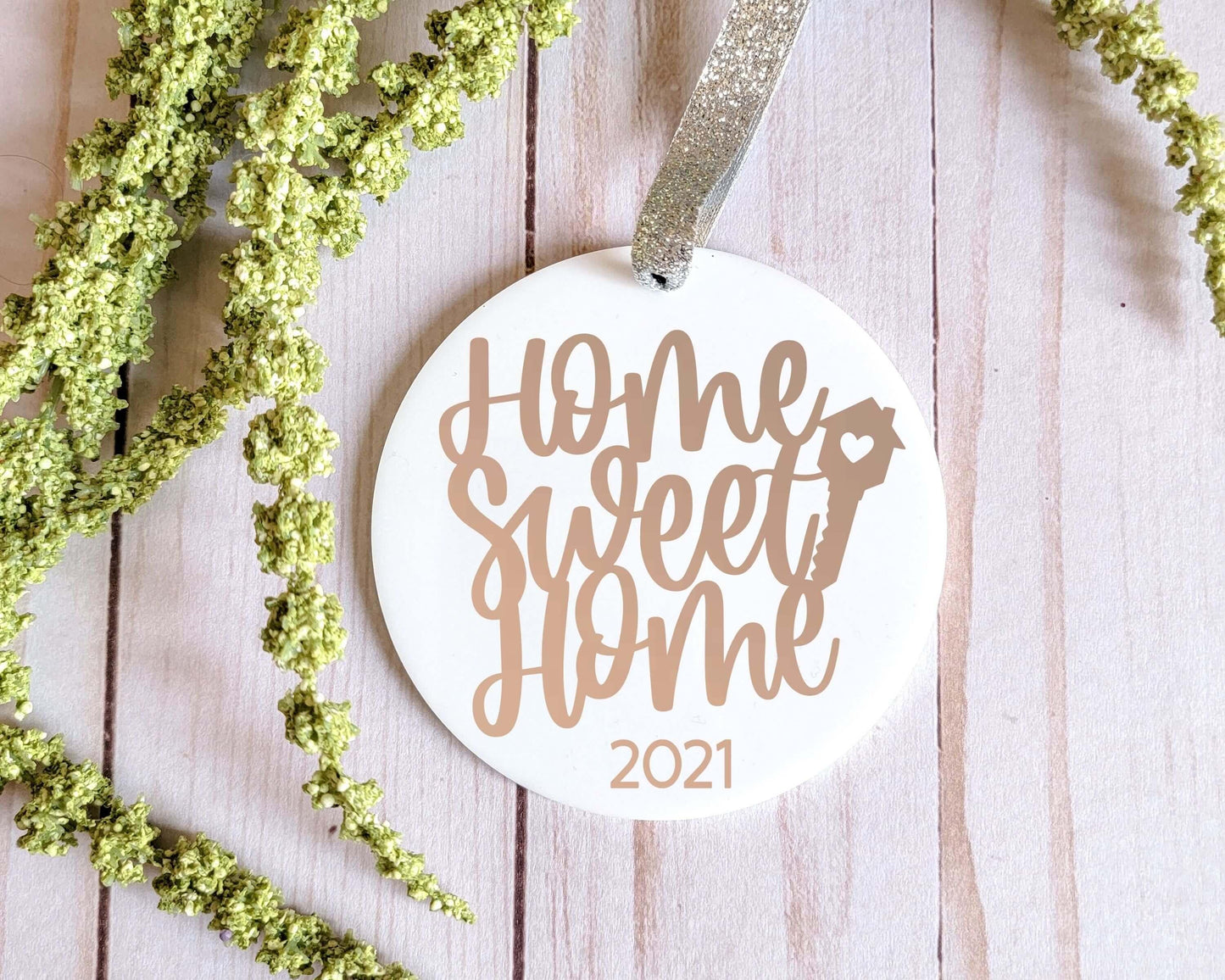 Home Sweet Home 2022 White Acrylic Ornament - Crystal Rose Design Co.