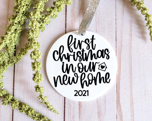 First Christmas in Our New Home 2022 White Acrylic Ornament