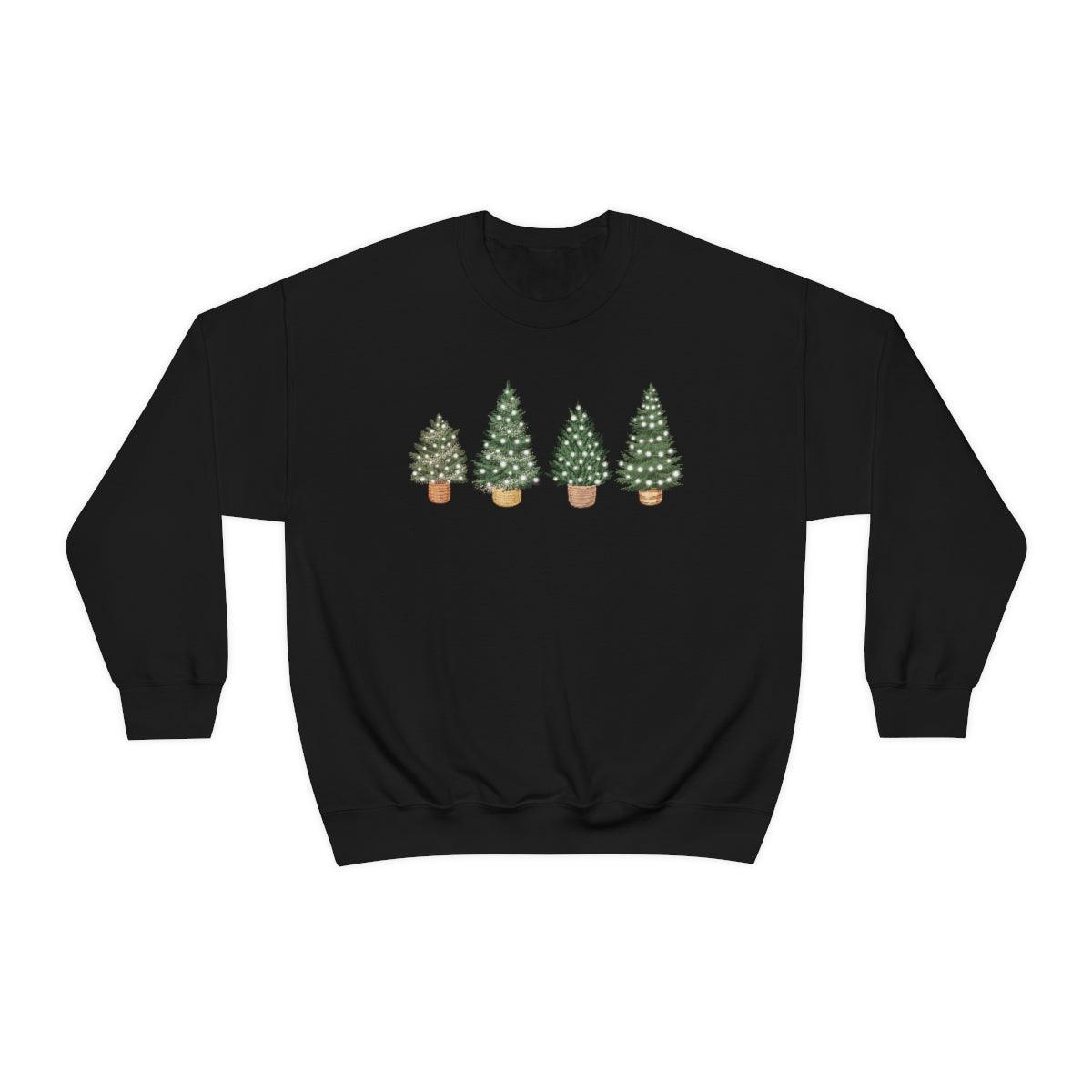 Christmas Trees Lights Christmas Crewneck Sweatshirt - Crystal Rose Design Co.