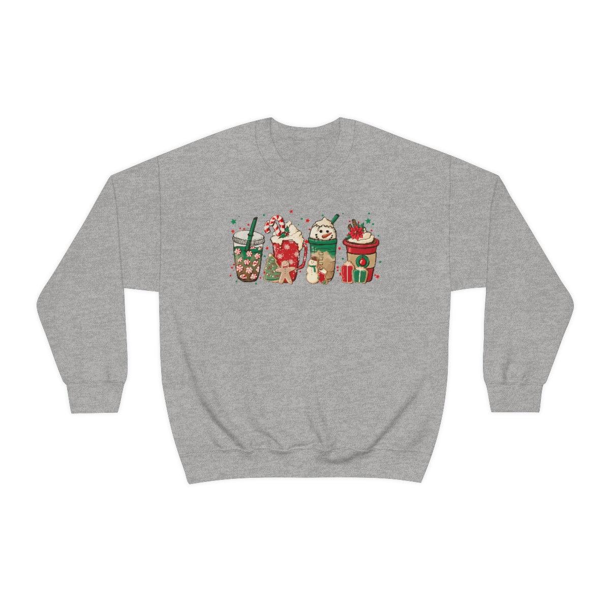 Christmas Coffee Holiday Drinks Christmas Crewneck Sweatshirt - Crystal Rose Design Co.