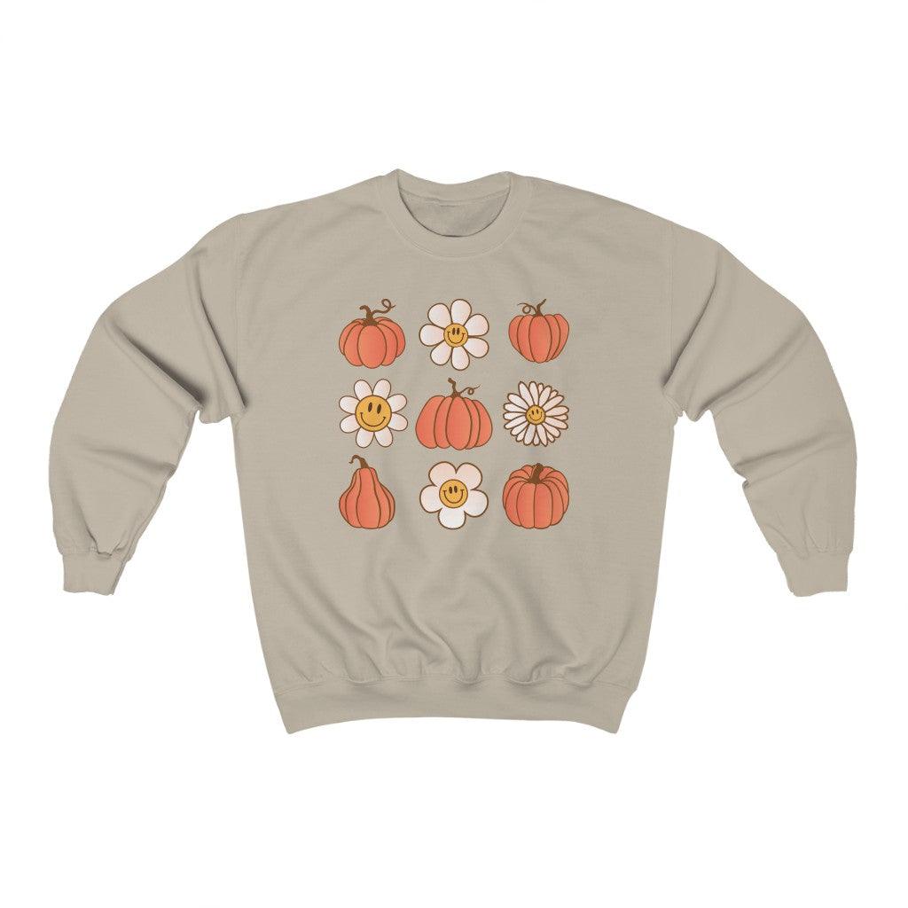 Daisy Pumpkin Halloween Crewneck Sweatshirt