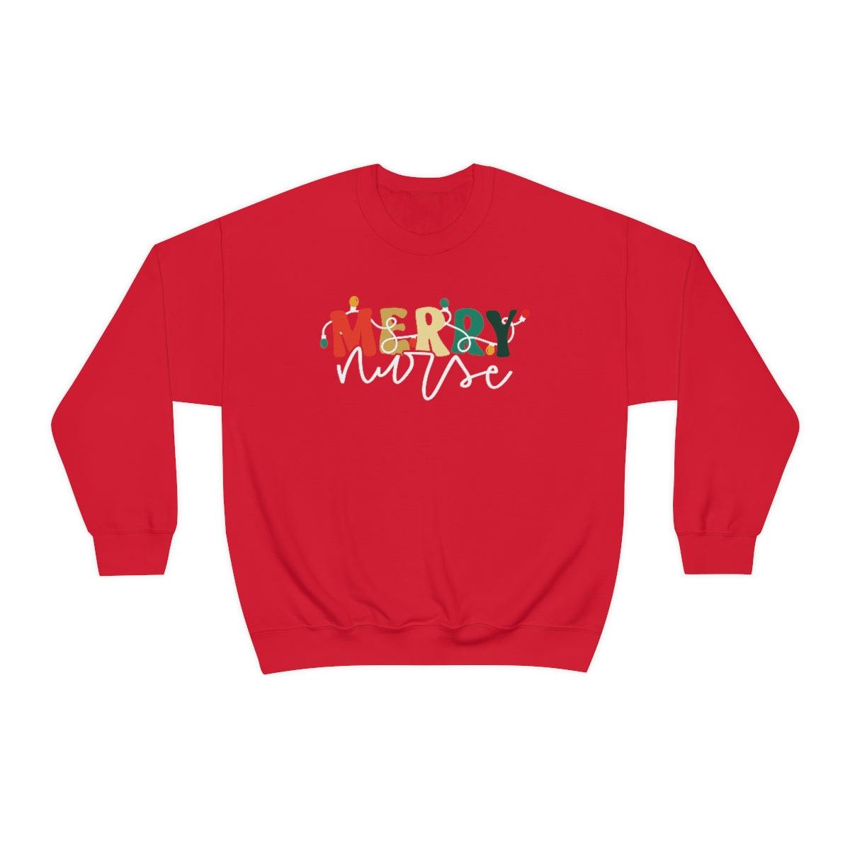 Merry Nurse Christmas Crewneck Sweater