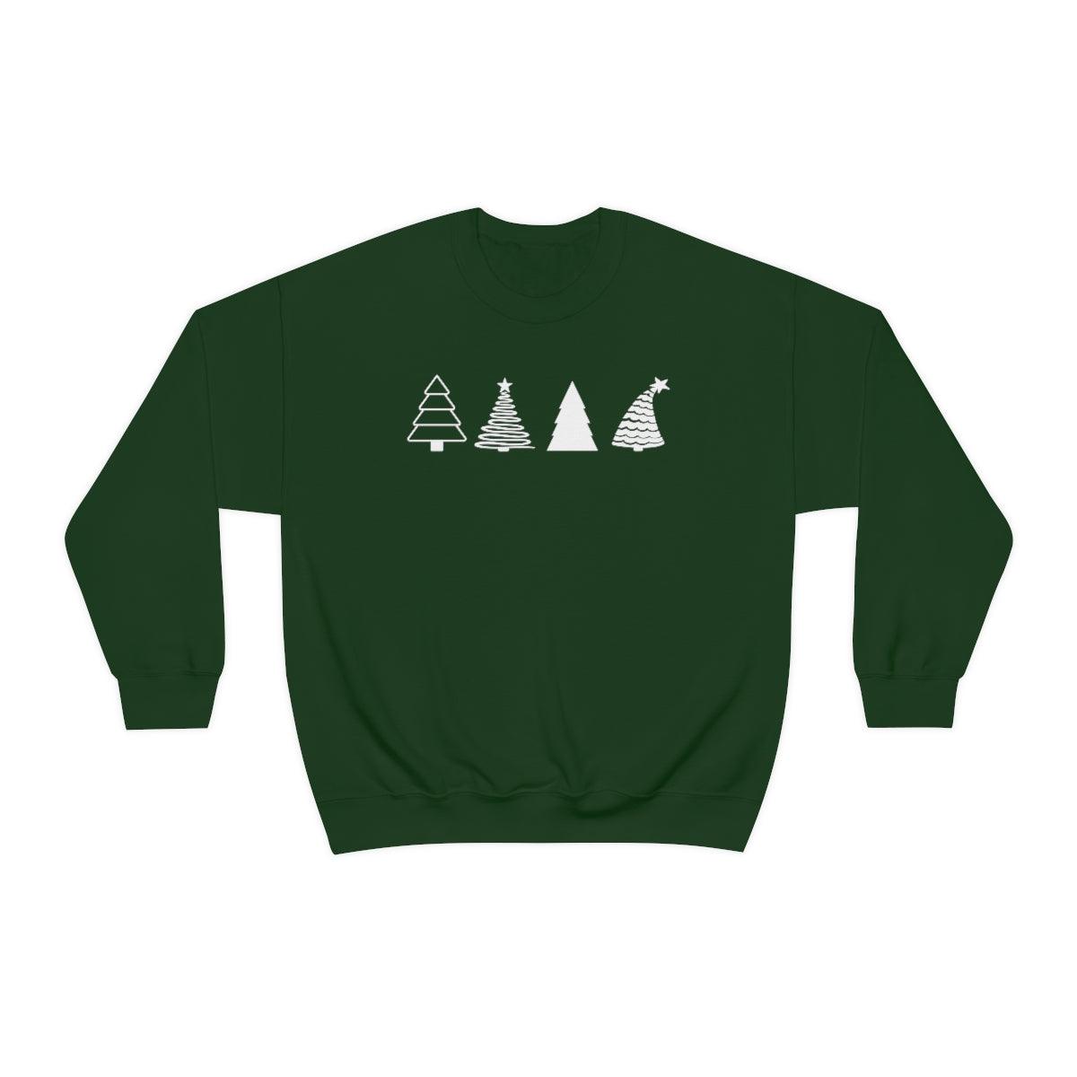 Christmas Trees Christmas Crewneck Sweater - Crystal Rose Design Co.