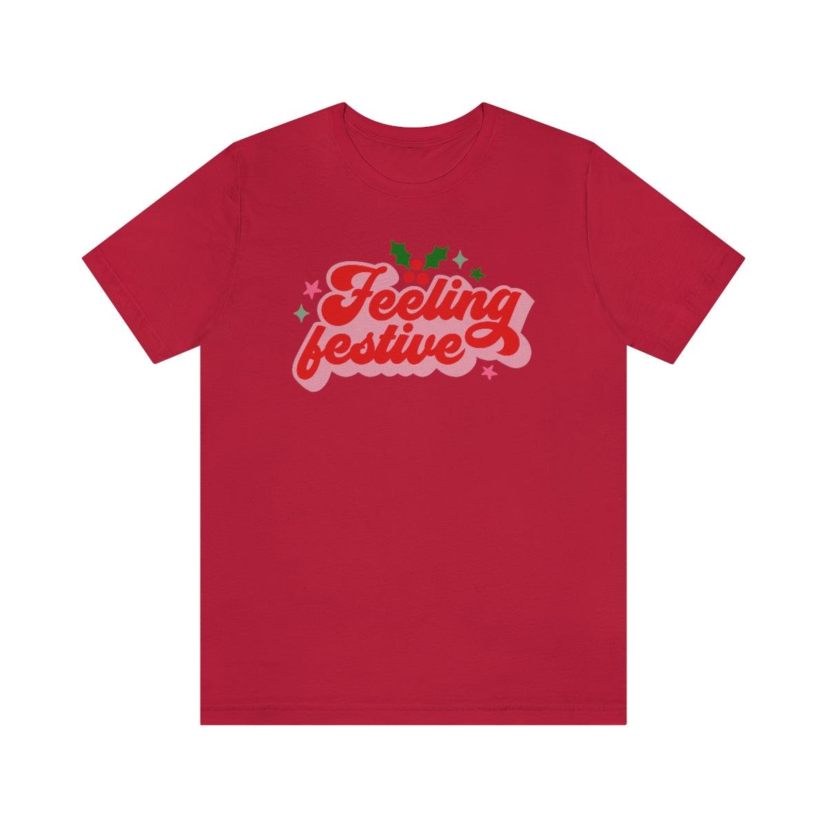 Retro Feeling Festive Christmas Shirt Short Sleeve Tee - Crystal Rose Design Co.
