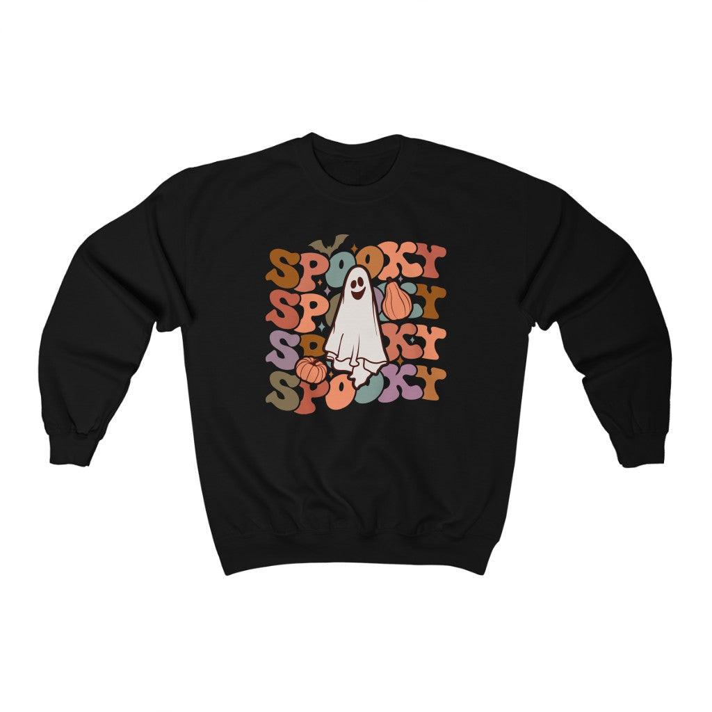 Spooky Ghost Halloween Crewneck Sweatshirt - Crystal Rose Design Co.